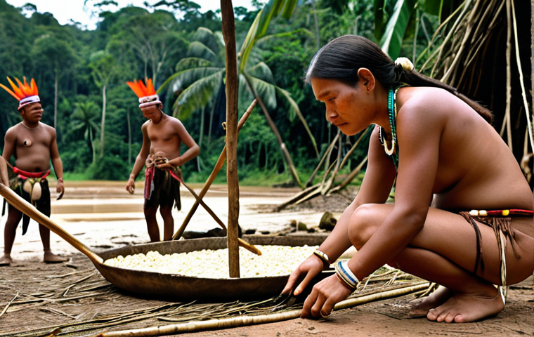 **An anthropologist deeply immersed in observing an Amazonian tribe's rituals and daily life.** (Focus: Ethnographic research, immersion, cultural understanding).